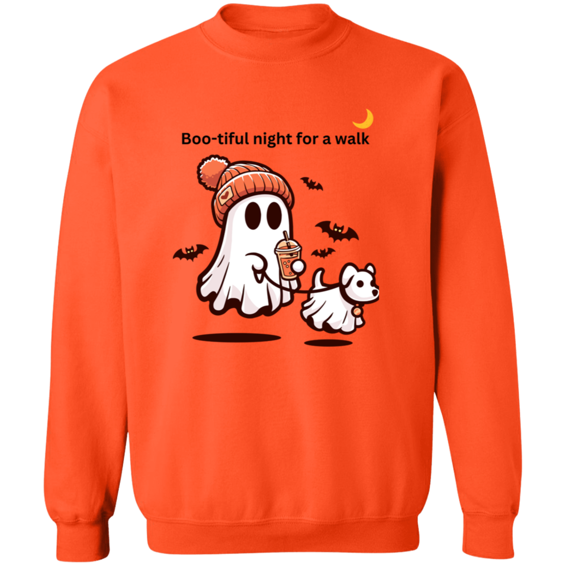 Boo-tiful night for a walk Pullover Sweatshirt