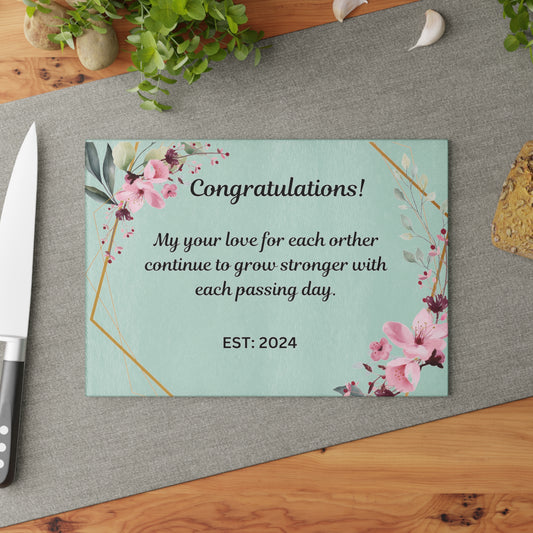 Tempered Glass Cutting Board- Wedding Gift