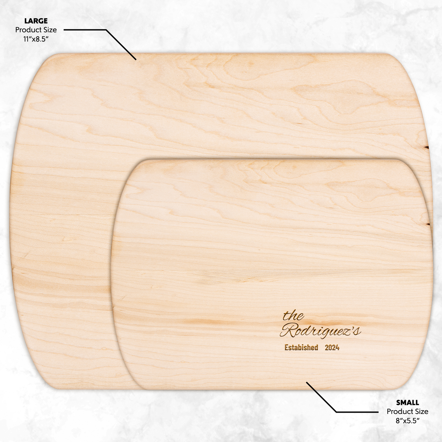 Personalized Family Name Wooden Cutting Board