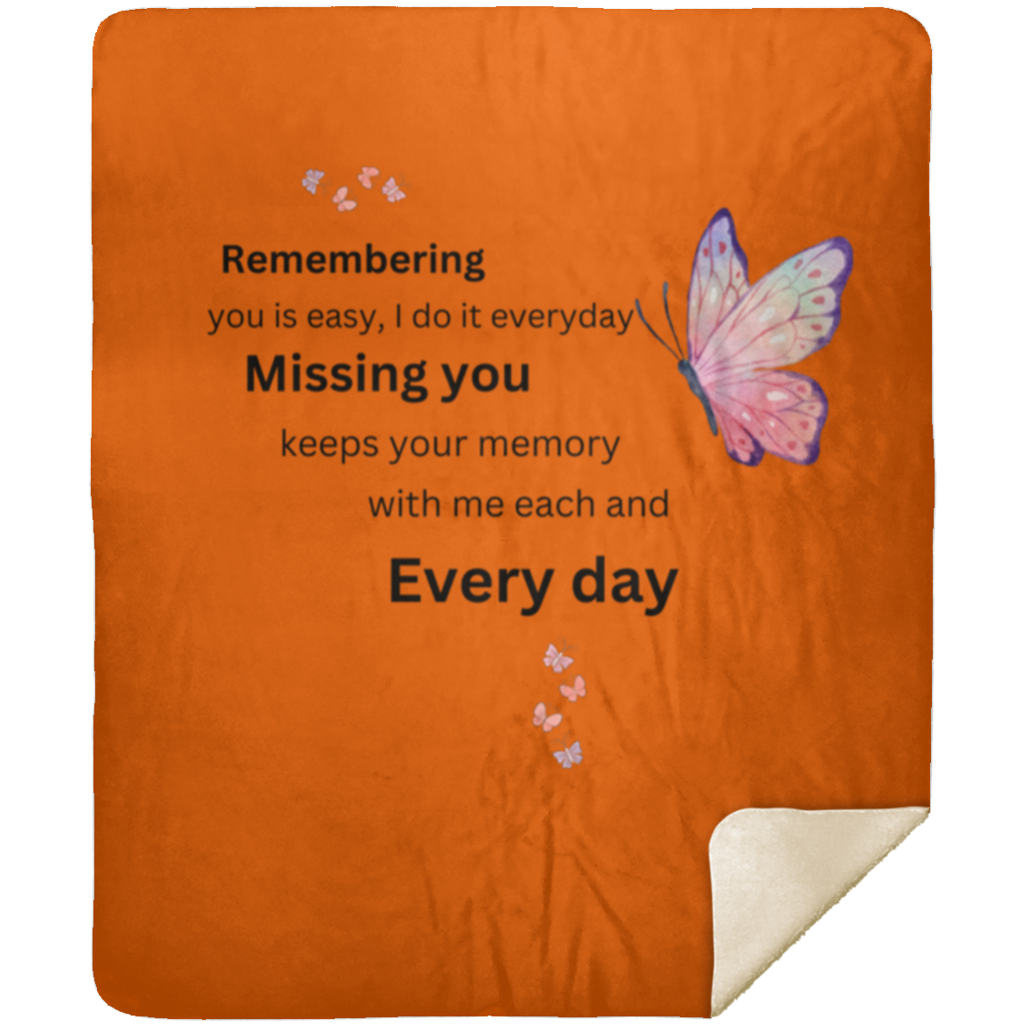 Remembering You Blanket MSHM Premium Sherpa Blanket 50x60