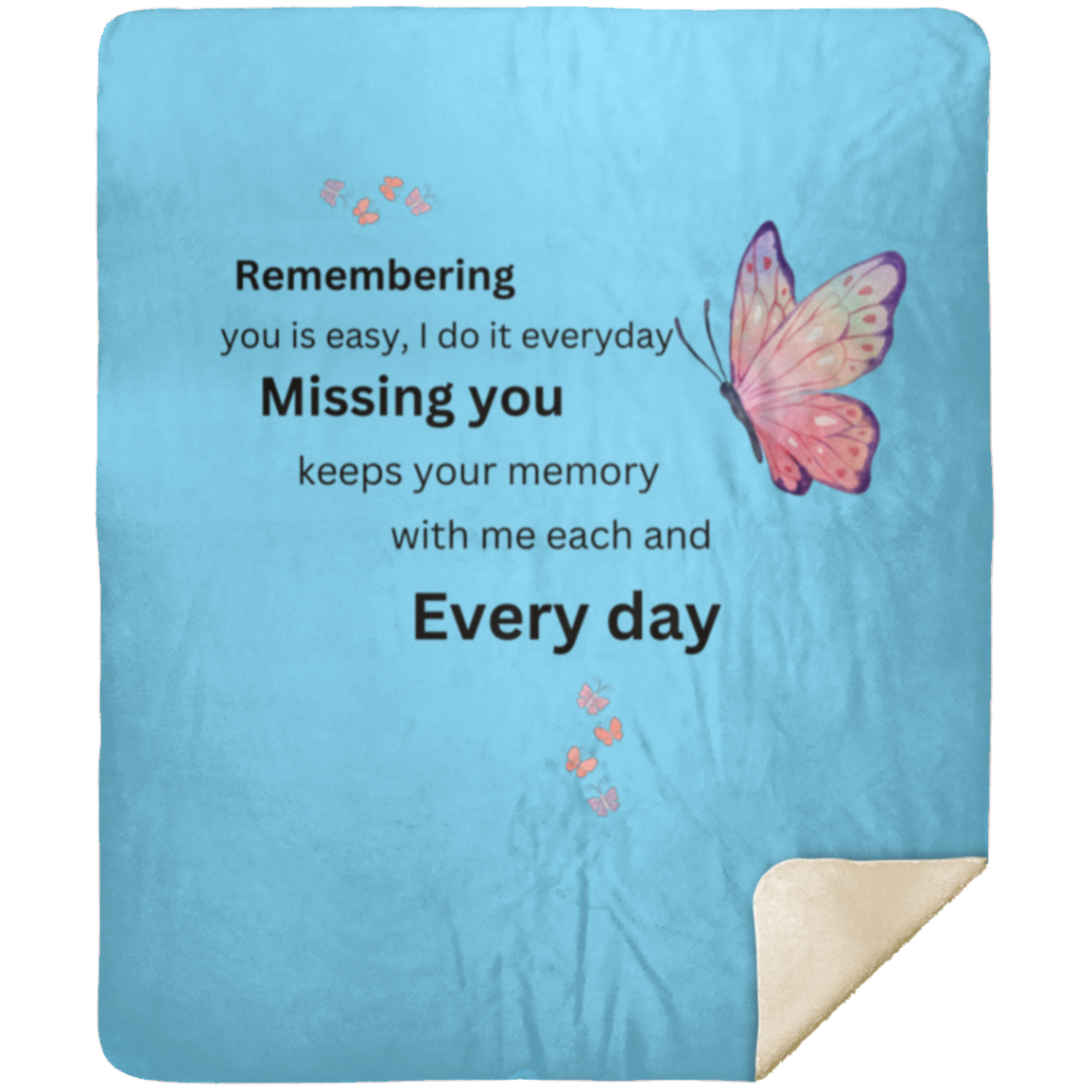 Remembering You Blanket MSHM Premium Sherpa Blanket 50x60