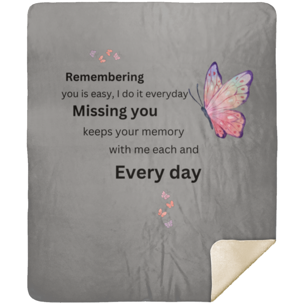 Remembering You Blanket MSHM Premium Sherpa Blanket 50x60