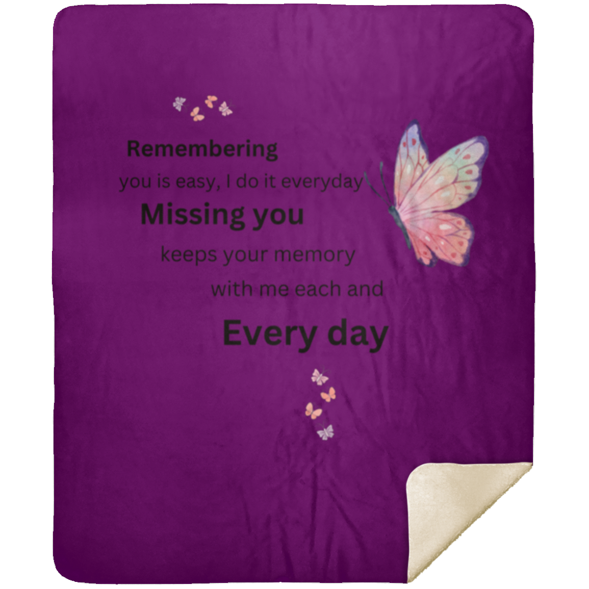 Remembering You Blanket MSHM Premium Sherpa Blanket 50x60