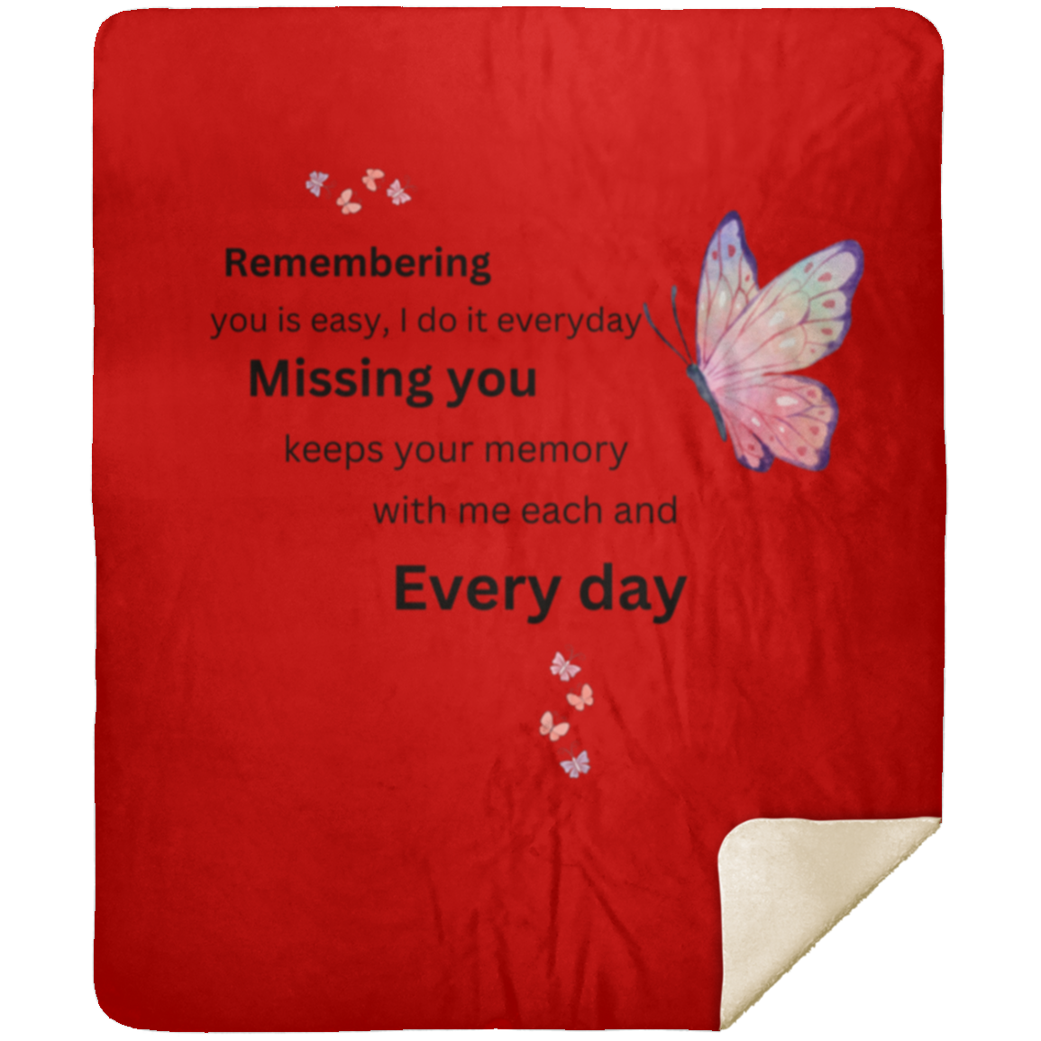 Remembering You Blanket MSHM Premium Sherpa Blanket 50x60