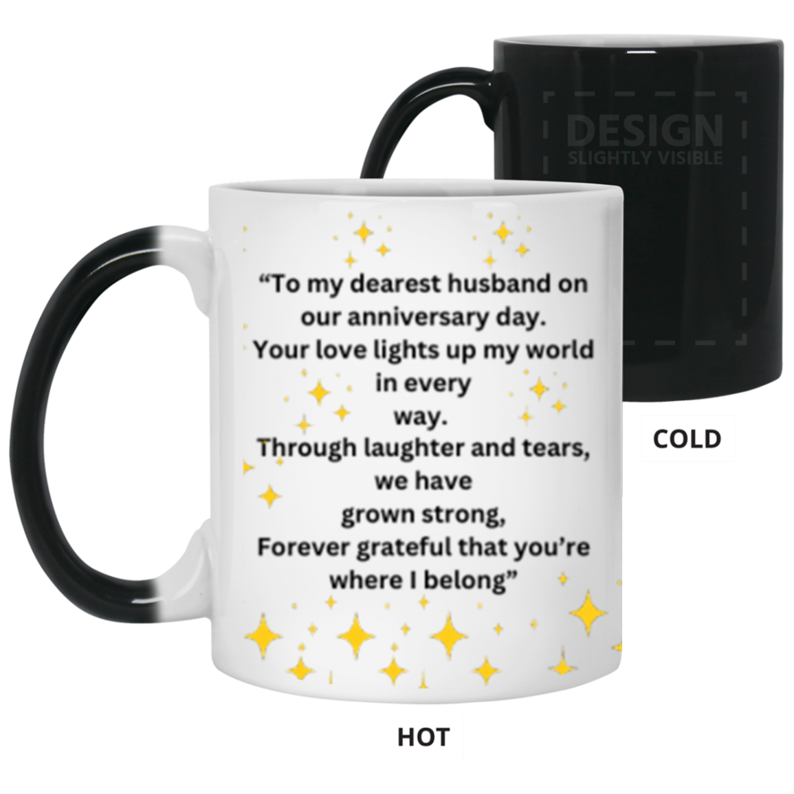 To My Husband Anniversary Mug - 11oz. Changing Color Mug