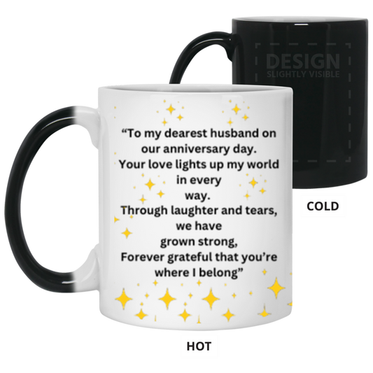 To My Husband Anniversary Mug - 11oz. Changing Color Mug