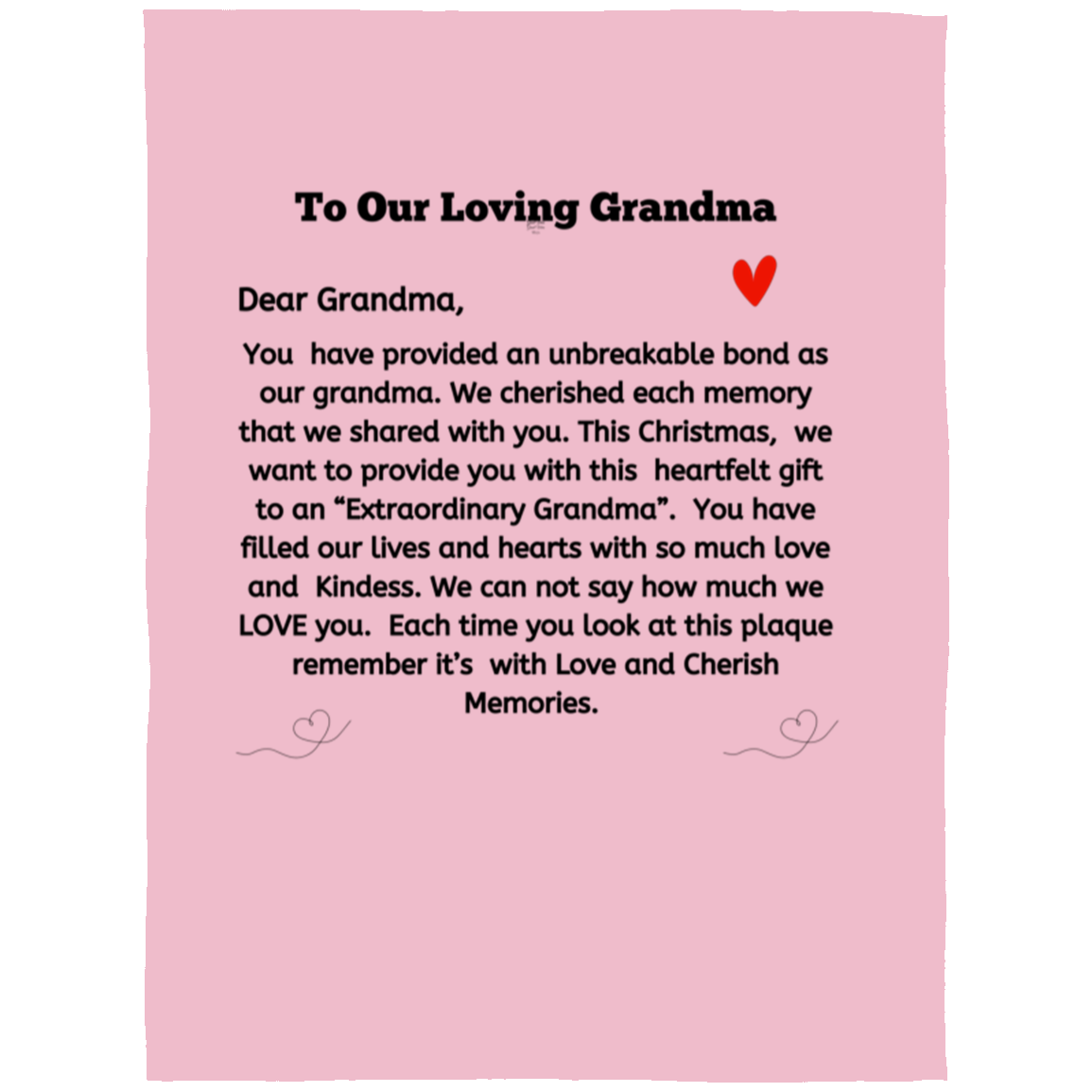 To Our Loving Grandmother - Arctic Fleece Blanket 60x80G