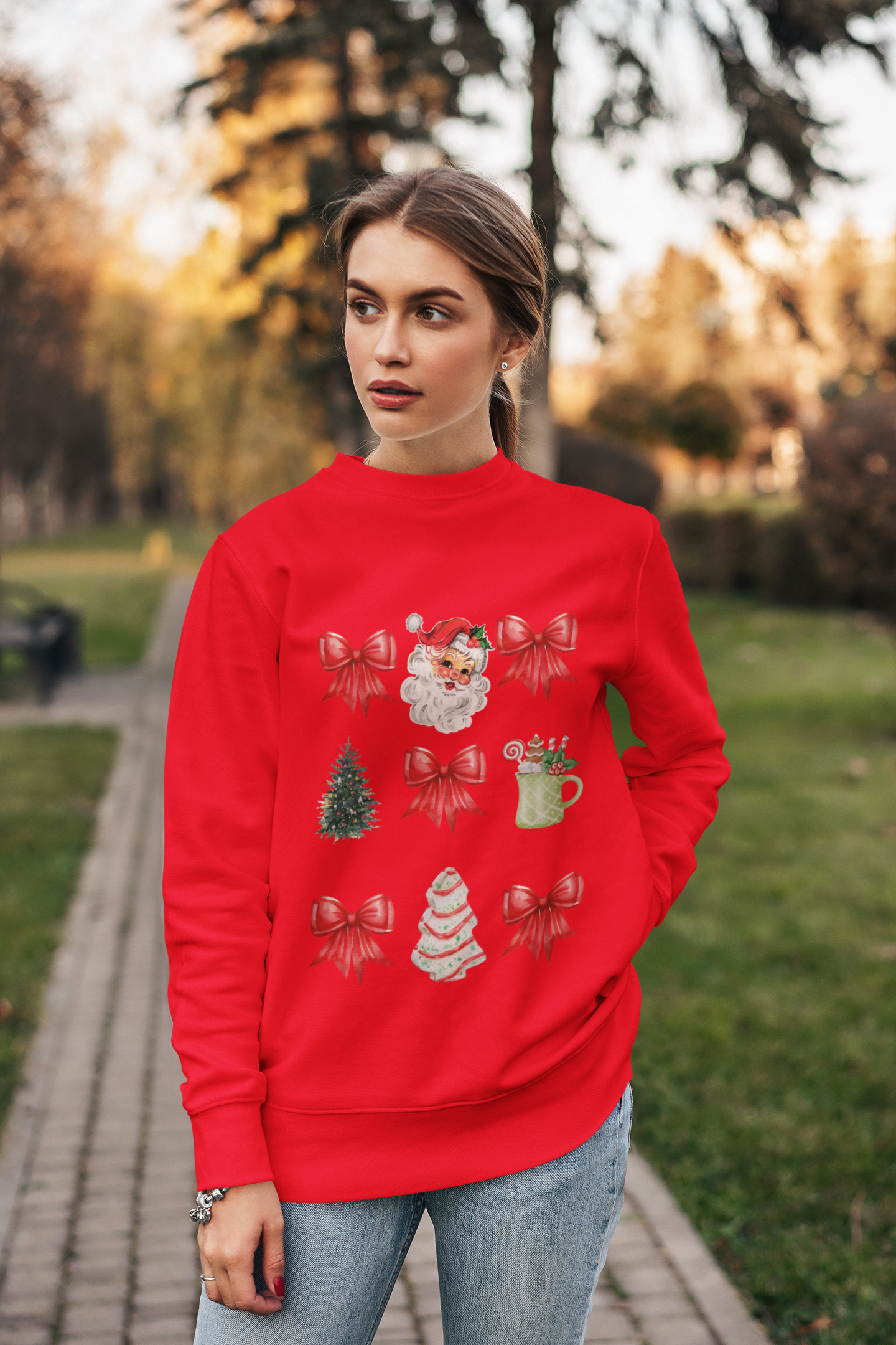Christmas Coquette Bow T-shirt & Sweatshirt