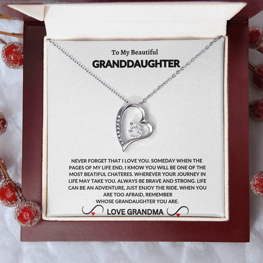 To My Beautiful Granddaughter (Forever Love Knot Necklace)